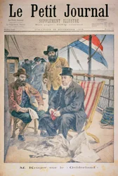 De Heer Kruger op de Gelderland, voorpagina van Le Petit Journal, 25 november 1900